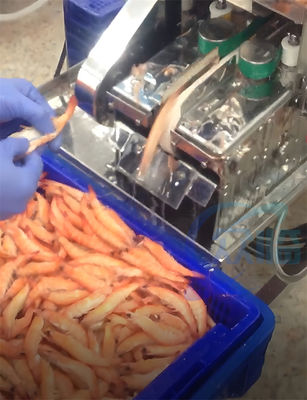 60-80pcs/Min Cooked Shrimp Sushi Cutting Machine Sushi Shrimp Belly Cutter