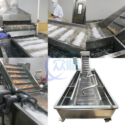 Shrimp Steam Blanching Water Circulation Cooling Machine Heated Shrimp Water Cooling Machine