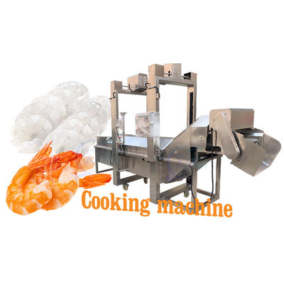 3P Multiscene Prawn Tunnel Cooker , Practical Shrimp Steam Cooking Line
