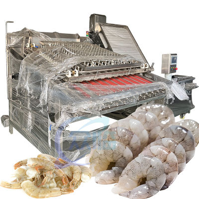PLC Industrial Prawn Peeling Machine , SUS304 Shrimp Shell Removing Machine