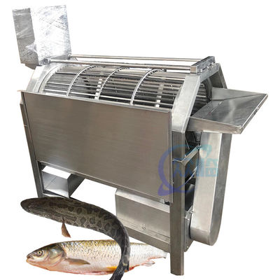 Rotary Drum Fish Scaling Machine 2200W 500-600kg/H For Restaurants