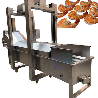 Cooked shrimp stainless steel custom shrimp cooking machine with steam blanching machine