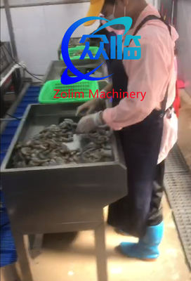 0.35KW Automatic Shrimp Cutter Multi Function Prawn Cutter And Remove Vein