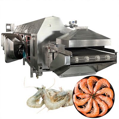 Good price 700-1000KG/H Automatic Prawn Cooker Stable Seafood Tunnel Cooking Machine Shrimp Water Cooker Automatic Blanching Machine online