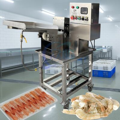 Good price CE Certification Sushi Shrimp Cutting Machine Multifunctional Prawn Processing Machine 380V Shrimp Peeling and Cutting Machine online