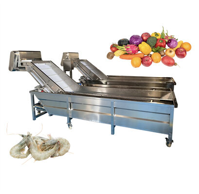 Good price Zolim 2.2KW Automatic Seafood Bubble Washing Machine Shrimp Fish Cleaning Fruit Washer 1000-1500kg/H Capacity 380V ISO Certified online