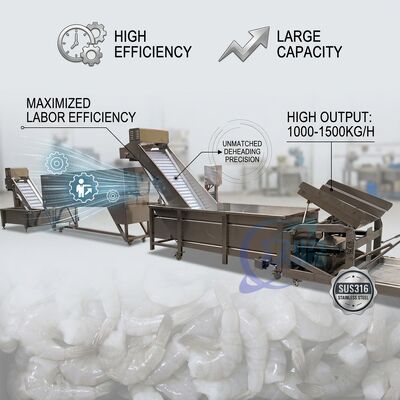 Good price Multifunctional Seafood Processing Plant Equipment Food Grade SUS304 1200-1800KG 15KW 60Hz online