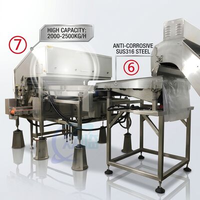 Good price Efficient Shrimp Deheading Production Line Precision SUS316 1500-2000KG 7.5KW 415V online