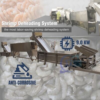 Good price Advanced Shrimp Head Separation Machine SUS304 2000-2500KG 15KW 440V For Seafood Export Company online
