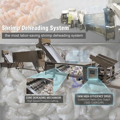Good price Factory Direct Shrimp Head Removal System 316L Stainless Steel 800-1000KG 0.8KW 220V online